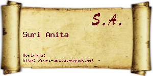 Suri Anita névjegykártya