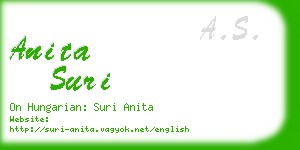anita suri business card